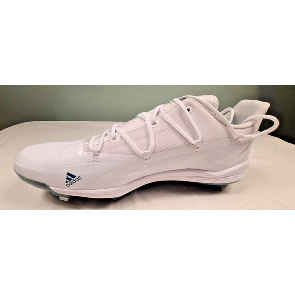 Adidas Baseball Cleats Mens 13 Adizero Afterburner 8 Green Metal Varsity Diamond - Picture 3 of 8